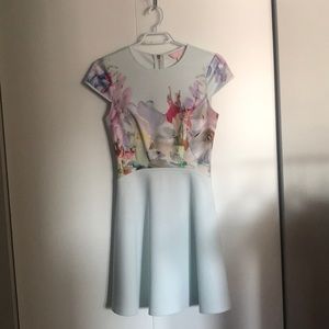 Ted Baker watercolour skater dress